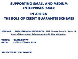 supporting small and medium enterprises (smes)