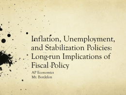 Inflation, Unemployment and Stabilization Policies: Long