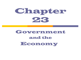 Chapter 23 Govt and the Economy