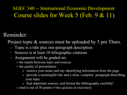 AGEC 340 Lecture Slides - Purdue Agricultural Economics
