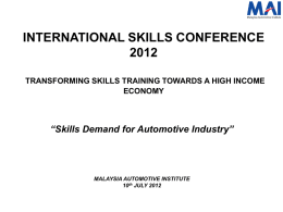 Skills Demand for Automotive Industry