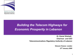 20090127_Building the Telecom Highways for Economic Prosperity