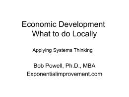 Economic Development - ExponentialImprovement.com