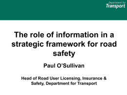 New road safety strategy – pragmatic