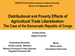 Distributional and poverty effects of agricultural trade liberalization