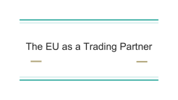 The EU as a trading partner presentation