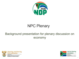 Plenary discussion on economy