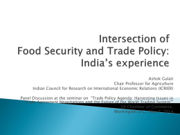 Intersection of Food Security and Trade Policy
