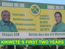 policy forum a summary of kikwete`s first two years: tanzania
