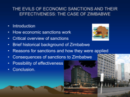 Mphatso Phiri -- The Evils of Economic Sanctions and Their