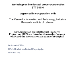 EU IP legislation-Introduction