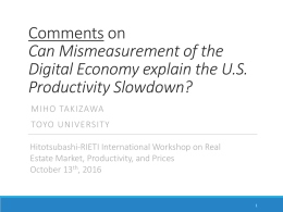 Can Mismeasurement of the Digital Economy explain the U.S.