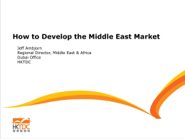 How to Develop the Middle East Market