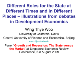 Professor Wing Thye Woo - singapore economic review conference