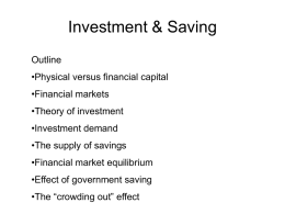 Investment and saving