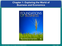 Chapter 1: Exploring the World of Business and Economics