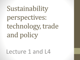 Sustainability perspectives