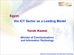 ICT Sector as a Leading Model