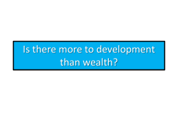 Is there more to development than wealth?