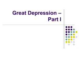 Great Depression, Part 1
