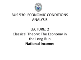 Topic 2: National Income