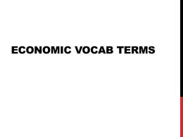 Economic vocab