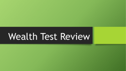 Wealth Test Review