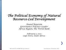 The Political Economy of Natural Resource-Led