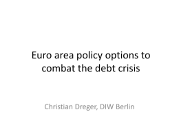 Euro area policy options to combat the debt crisis