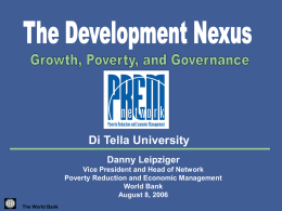 The Nexus Between Growth, Poverty and Governance