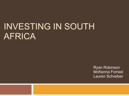 Investing in South Africa