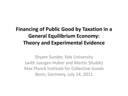 Financing of Public Good by Taxation in a General