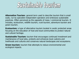 Sustainable tourism - Bangkok Patana School