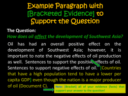 How does oil affect the development of Southwest