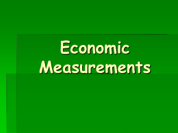 Economic Measurements