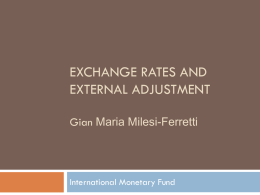 Global imbalances and the crisis Gian Maria Milesi
