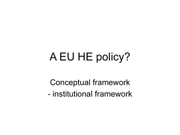 EU does have a HE policy - CEU E