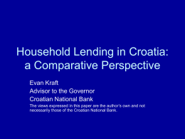 Croatia`s Credit Growth in Comparative Perspective