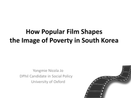 The way film shaped Poverty Discourse in Korea