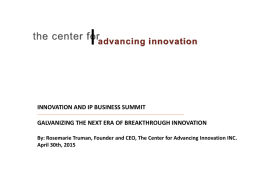 Galvanizing the Next Era of Breakthrough Innovation