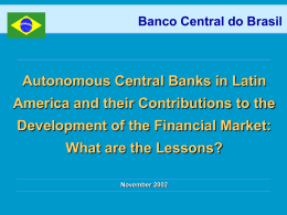 Slide sem título - Banco Central do Brasil