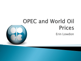 OPEC and World Oil Prices