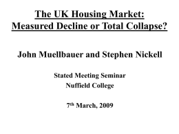 The UK Housing Market: Measured Decline or
