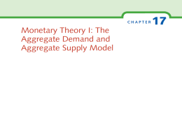 Ch 17: Monetary Theory I