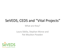 SeVEDS, CEDS and Vital Projects
