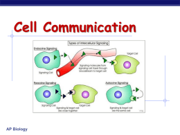 Cell Communication Lecture ppt