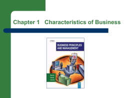 Ch 1 PPT - Complete - Characteristics of Business
