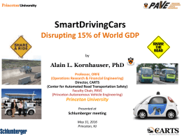 SmartDrivingCars - Operations Research and Financial Engineering