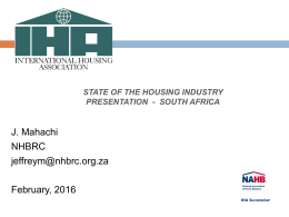 South Africa, National House Builders Registration Council