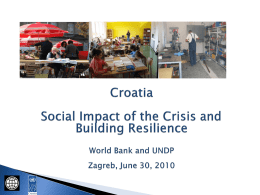Croatia Social Impact of the Crisis and Building
